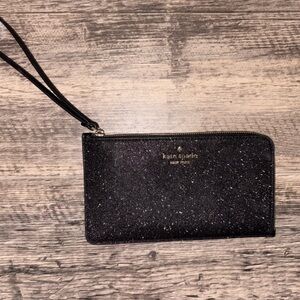 Kate Spade Sparkling Black Wristlet